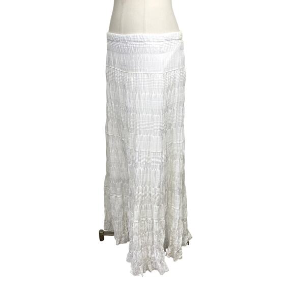 Max Studio Hippie Fairy Boho Festival Free Spirt Cotton Ruffle Tiered Maxi Skirt - Picture 2 of 15